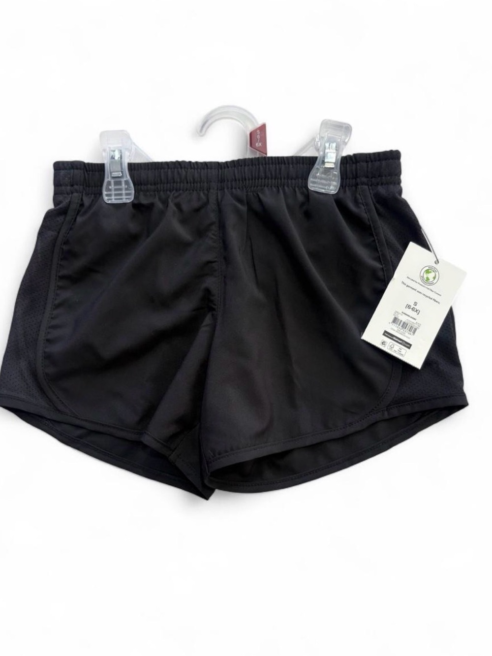 Athletic Works Black Girls' Running Shorts